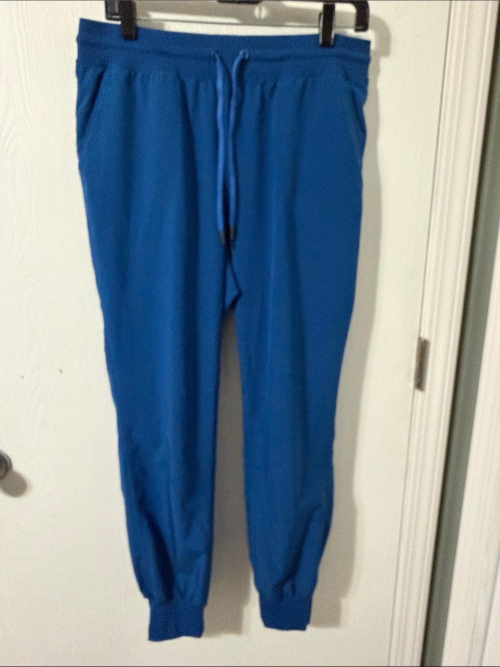 Crz Yoga Casual Drawstring Pocket Jogger Womens Royal Blue Like New Size Medium